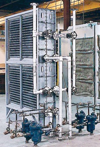 3. Easier to replace and maintain. A pre-piped, duct-mounted, drawer-type steam coil air preheater with individual coil trapping. Courtesy: Armstrong Heat Transfer Group