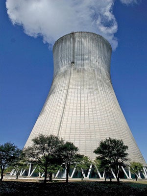 1. Cool elegance. The hyperbolic tower that cools Unit 2 of the St. John's River Power Plant in Jacksonville, Fla., is 450 feet tall and 360 feet in diameter. Courtesy: Structural Preservation Systems 