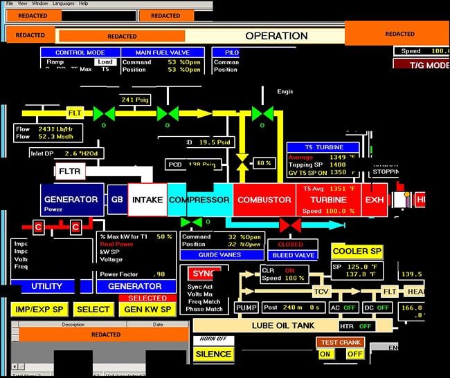 The threat is inside. US-CERT on March 15 warned that threat actors associated with the Russian government had infiltrated ICS and SCADA systems at power plants using a variety of tactics. This image is a DHS reconstruction of a screenshot fragment of a human machine interface (HMI) that the threat actors accessed. Source: US-CERT