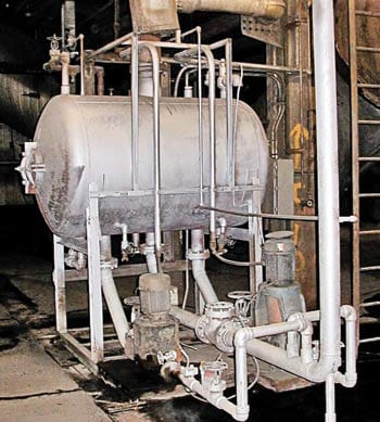 5. Uniform airflow required. A typical “master trapped” steam coil air preheater condensate collection system. Courtesy: Armstrong Heat Transfer Group