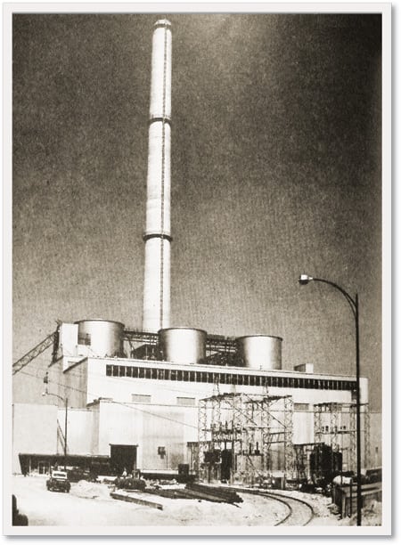 5.	The construction of a Delaware Power & Light power plant and the building of a Tidewater Delaware refinery were handled as one project. The plant got fluid coke from the refinery in return for steam and power. Three 500,000-lb/hr boilers powered the first power station to be fueled by fluid coke.	â€©