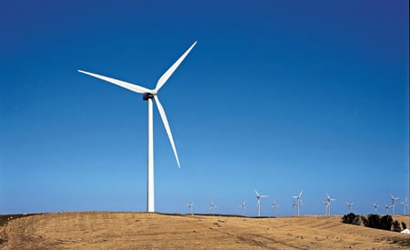 3. Perfect wind. Vestas supplied the ninety 1.8-MW turbines used by the High Winds Energy Center in the rolling hills of Solano County, 50 miles southwest of Sacramento. The plant is owned and operated by FPL Energy. Courtesy: Vestas Wind Systems A/S