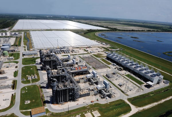 Martin County plant just north of West Palm Beach, Florida- a hybrid solar thermal/ combined cycle natural gas plant