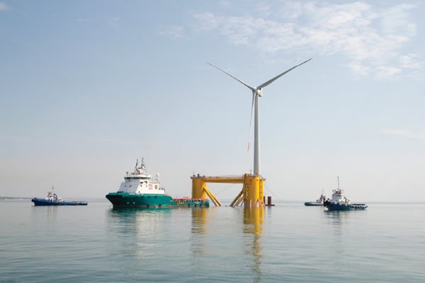 Novel Floating Wind Turbine Deployed in the Atlantic