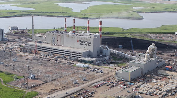 In October 2014, SaskPower’s Boundary Dam Unit 3 in Estevan, Saskatchewan, became the first coal-fired power plant to employ full-scale post-combustion carbon capture and sequestration. Courtesy: SaskPower