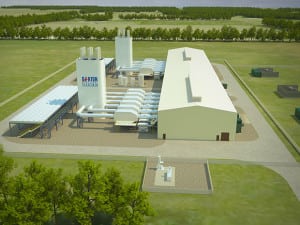 Artist illustration of the coming plant