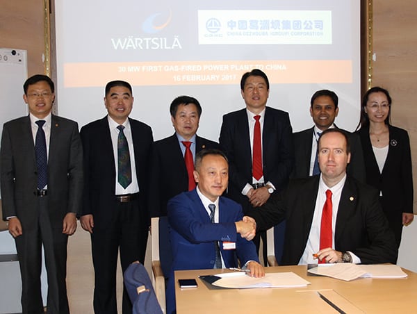 Wärtsilä to supply its first ever gas-fired power plant to China