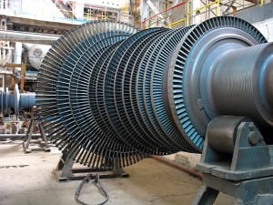 Power generator steam turbine during repair, machinery