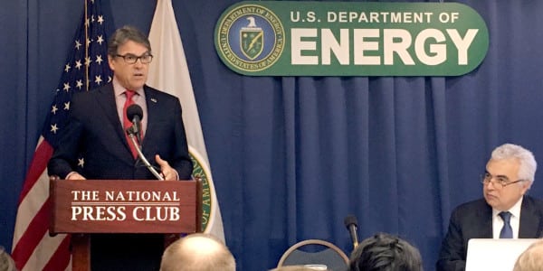 DOE Won’t Increase Regulation on Gas to Boost Coal, Perry Says