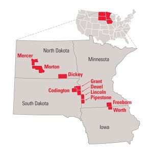 Xcel Energy is adding another 1,550 MW of wind power to its portfolio with projects sited in the Upper Midwest. Courtesy: Xcel Energy