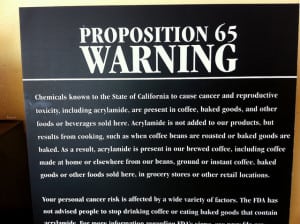 Proposition 65 Warning