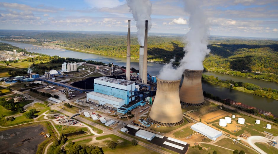 FirstEnergy Corp. wants to deactivate the Pleasants Power Station, a 1.3-GW coal power plant near Belmont, West Virginia, by January 2019. The plant began operations in 1979. During construction of the plant, cooling tower #2 collapsed, killing 51 workers. The construction accident in April 1978 is still considered one of the worst in U.S. history. Courtesy: FirstEnergy