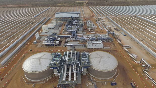The 100 MW Kathu solar power plant with molten salt storage system accomplished first synchronization