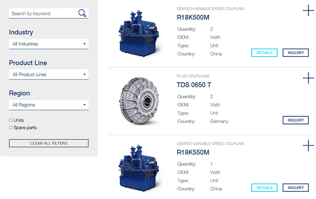 Turbo Marketplace – the new online trading platform for Voith Turbo equipment