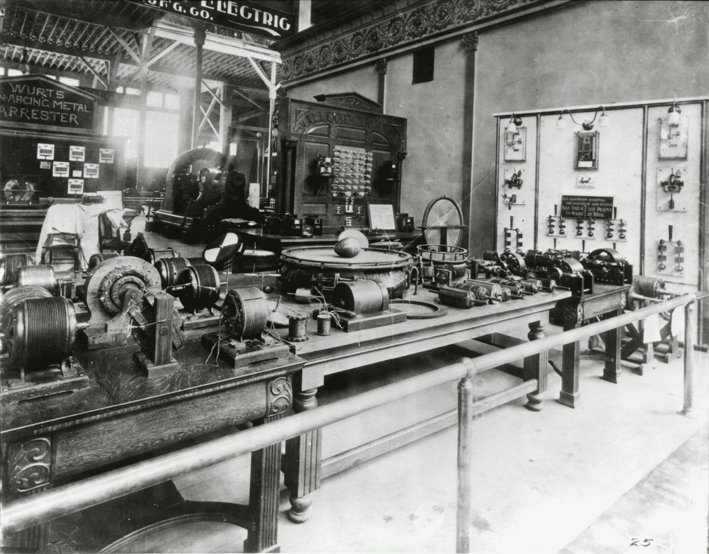 Nikola-Tesla-exhibit-1893-Chicago-World-Fair