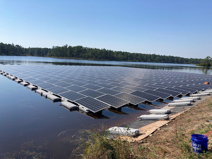 Largest floating solar power plant in the Southeast at Fort Bragg