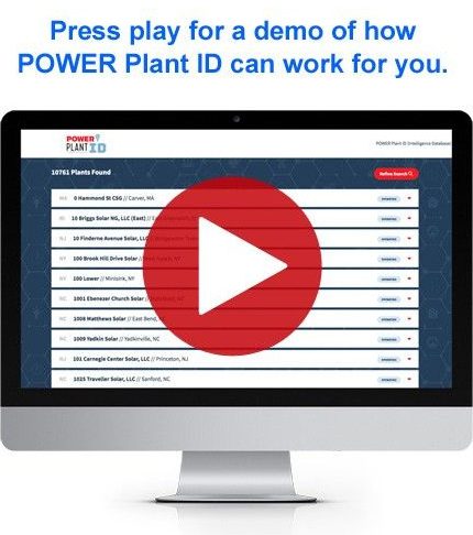 A computer monitor showing a demo video of POWER plant ID