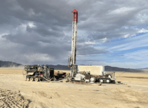 Drill setup at Clayton Valley