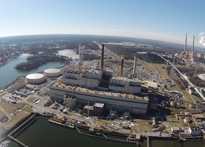 The H.A. Wagner Power Plant, located outside Baltimore, MD, is fueled by coal, natural gas, and oil. It includes an approximately 13-megawatt gas turbine unit, which can serve as a peaking unit. Unit 3 will convert to run on oil by the end of 2023. Courtesy: Talen Energy