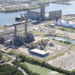 The 635-MW Nueces Bay power plant in Corpus Christi, Texas, uses two natural gas turbines operating in a combined cycle with a re-powered steam turbine to generate power. Courtesy: Talen