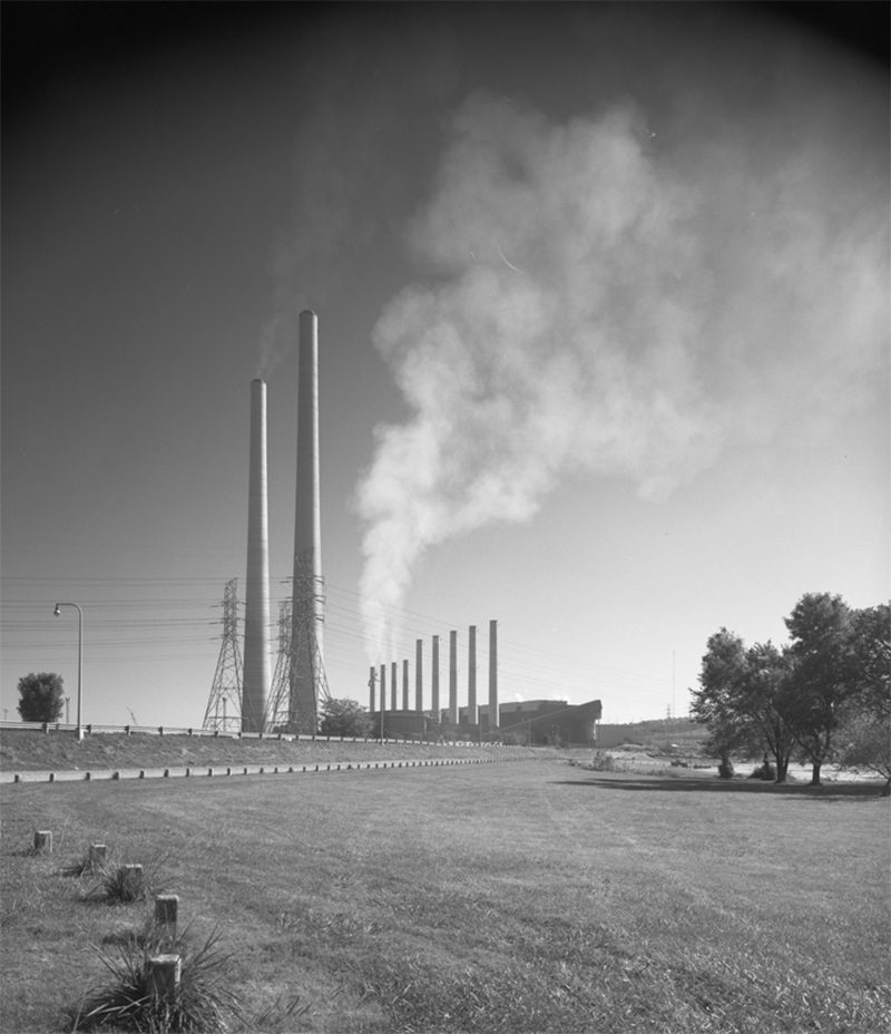 This 1976 image shows the newly constructed 1,000-foot smokestacks, a regional landmark for decades. Source: TVA