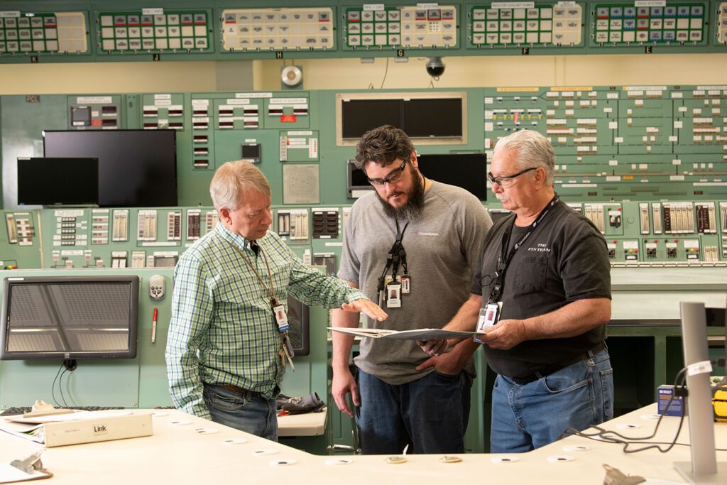 New operators receive hands-on training at the Crane Clean Energy Center as part of Constellation’s effort to hire and train more than 600 skilled workers for the plant’s restart. Courtesy: Constellation Energy.
