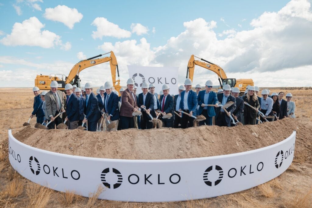 Oklo on Sept. 22 broke ground on its first Aurora powerhouse at Idaho National Laboratory under DOE’s new Reactor Pilot Program, joined by company leaders, federal and state officials, NRC Commissioner Bradley Crowell, and Idaho Falls Mayor Rebecca Casper. Courtesy: Oklo