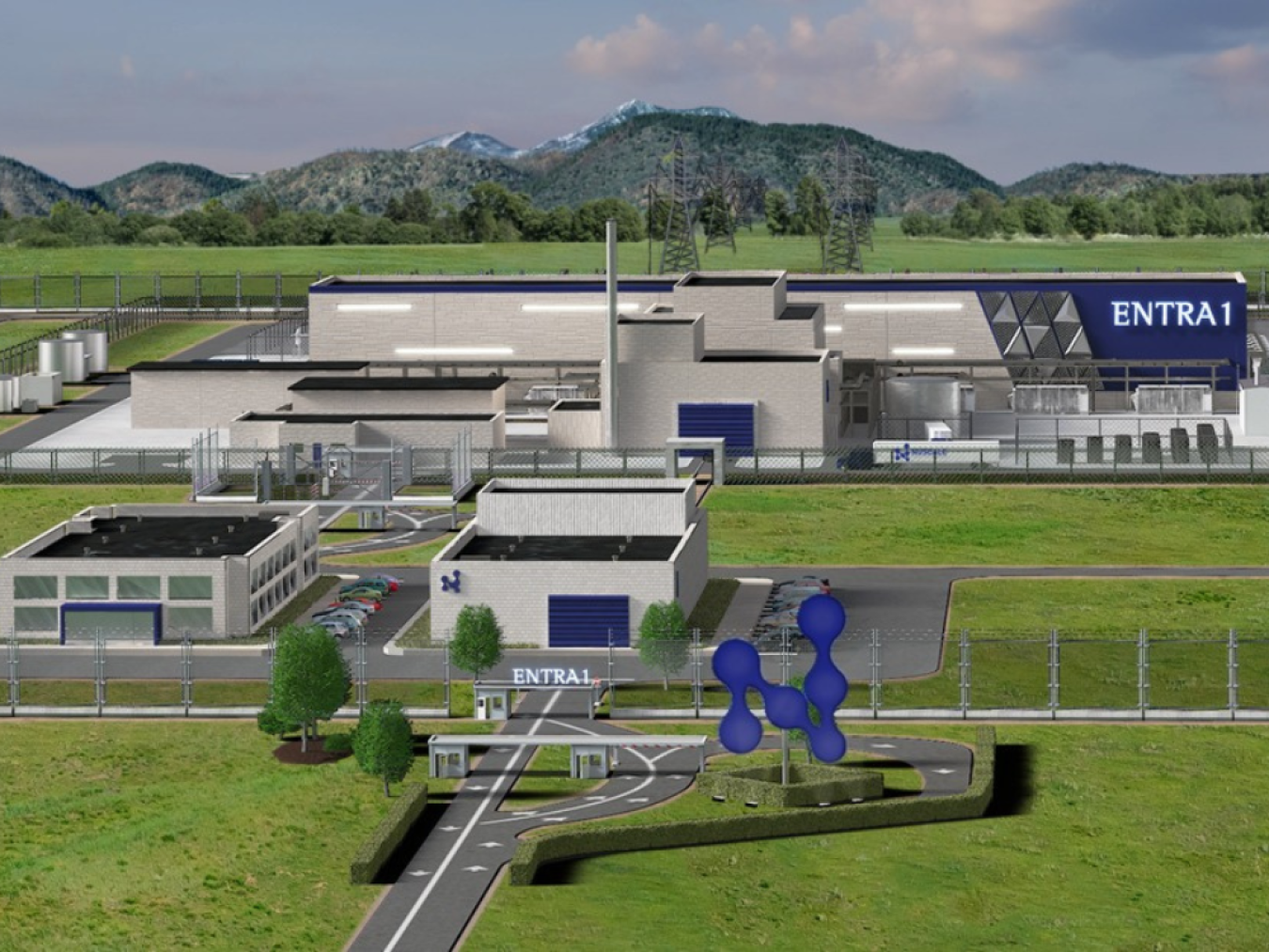 NuScale’s ENTRA1 Energy Plant concept uses the company’s uprated US460 design, built around six 77‑MWe NuScale Power Modules for a total of 462 MWe. The U.S. Nuclear Regulatory Commission approved the 77‑MWe standard design on May 29, 2025, making it only the second SMR design cleared by the agency and NuScale’s second approved design after its earlier 50‑MWe module. Courtesy: NuScale