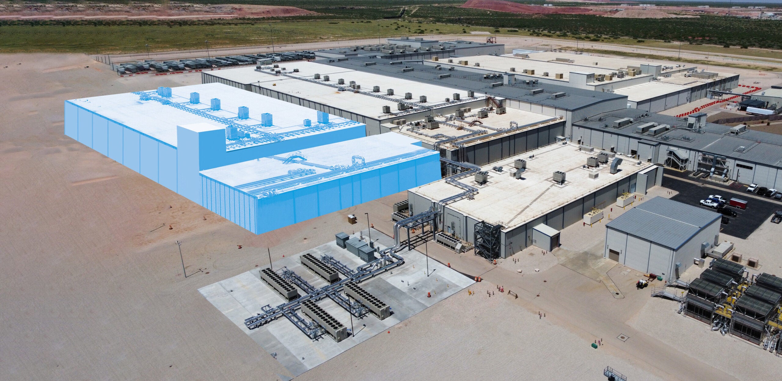 Urenco USA's National Enrichment Facility in Eunice, New Mexico—America’s sole commercial enrichment facility—traces its U.S. roots to the 1992 Treaty of Washington, which authorized the deployment of Urenco centrifuge technology on American soil. Although the project was originally planned for Louisiana—and its licensed operator remains Louisiana Energy Services—the facility was built in southeastern New Mexico after the state offered local support. Construction began in 2006, and the facility received the NRC's first combined construction and operating license for a nuclear project in 2010—the same year it began producing enriched uranium. It completed its first customer delivery in March 2012. Since then, Urenco says it has invested about $5 billion in the facility, which now operates 64 cascades producing approximately 4.3 million SWU per year—roughly one-third of current U.S. demand. The illustration above depicts a new enrichment plant Urenco USA plans to build at the same site to add 2.1 million SWU of capacity. Construction is scheduled to begin in 2029, with initial LEU production starting in 2032 and full capacity online by 2036. Courtesy: Urenco USA
