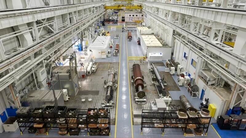 Interior of Siemens Energy’s Charlotte power-generation equipment manufacturing facility