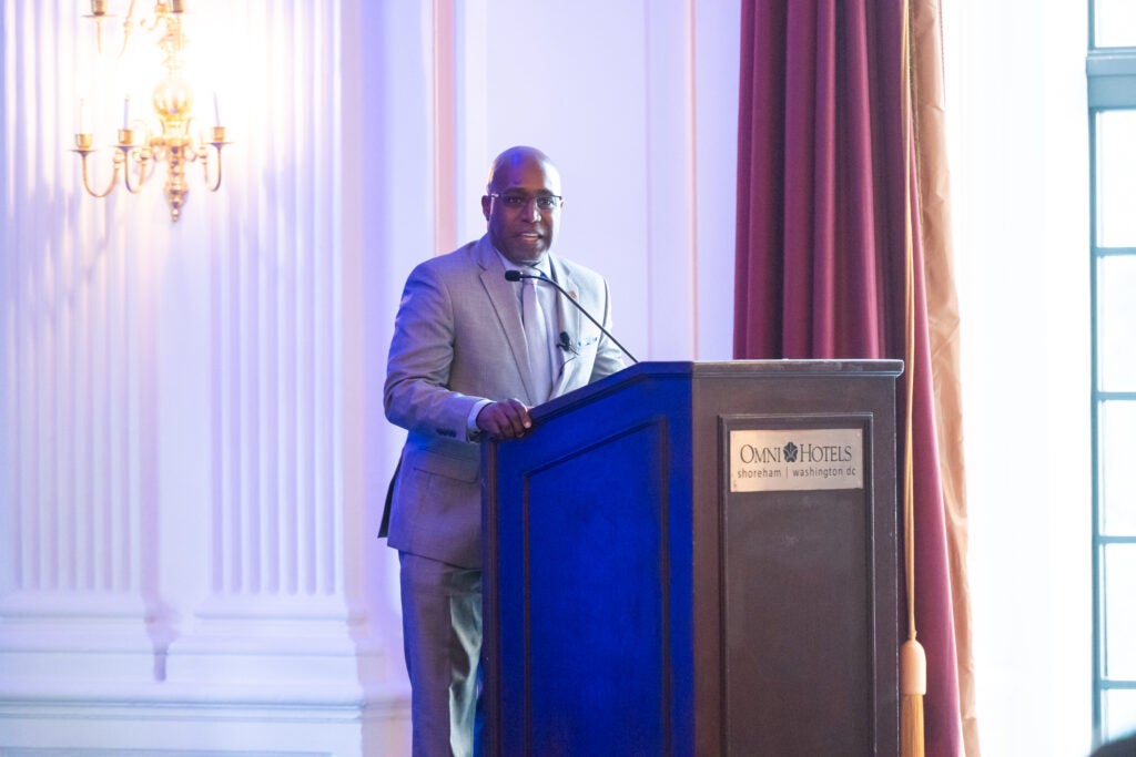 Judge Jehmal T. Hudson of the Virginia State Corporation Commission speaking at Data Center POWER eXchange 2026 in Washington, D.C.